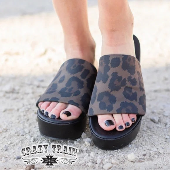 Crazy Train 90’s Leopard Platform Shoes