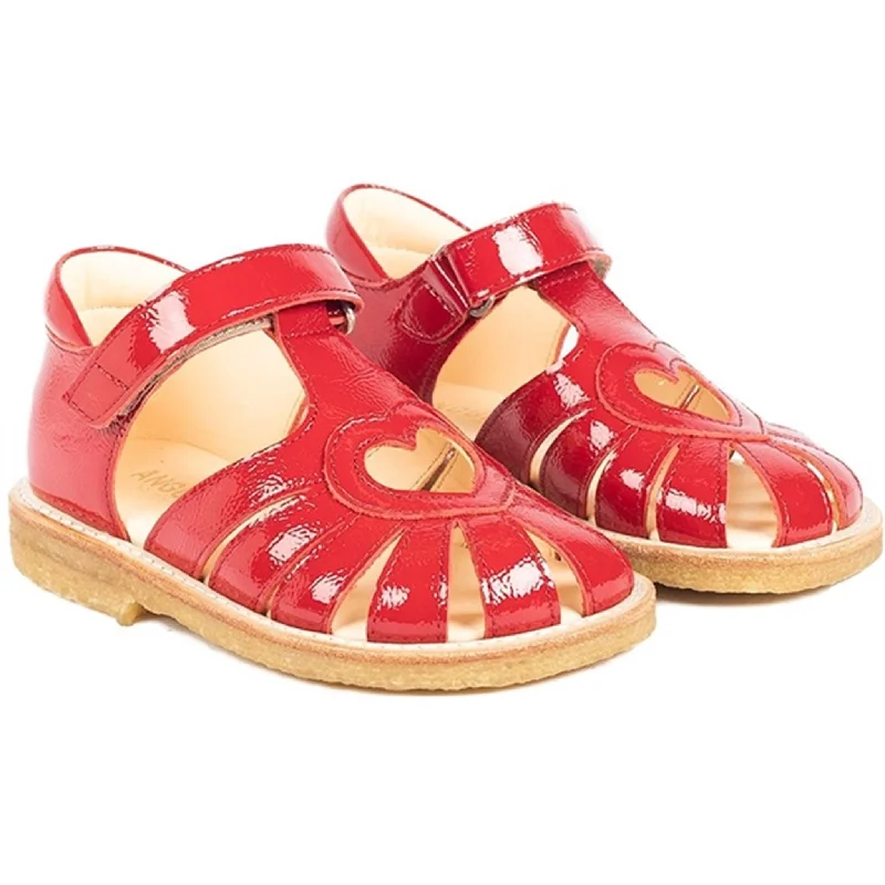 Angulus Hjerte Sandals Dark Red