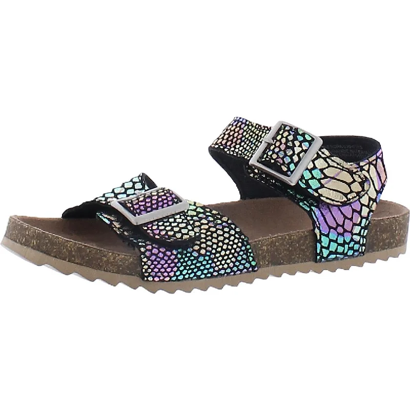 Arizona Jeans Co.  Girls Nora Metallic Cork Footbed Sandals