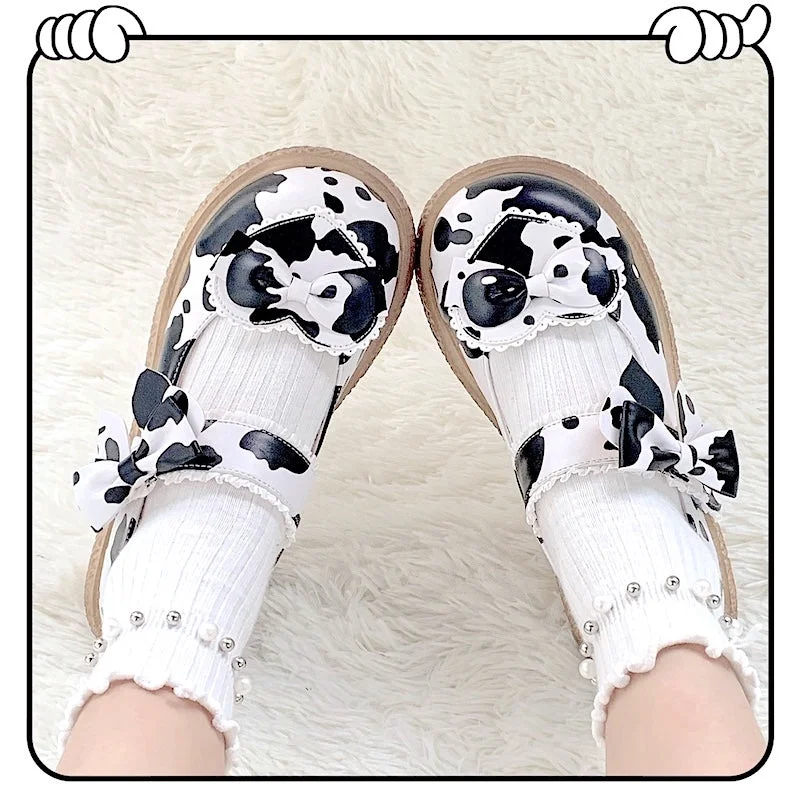 (Buyforme)Lixing Luo~Cute Milkmaid Round Toe Multicolor Lolita Shoes