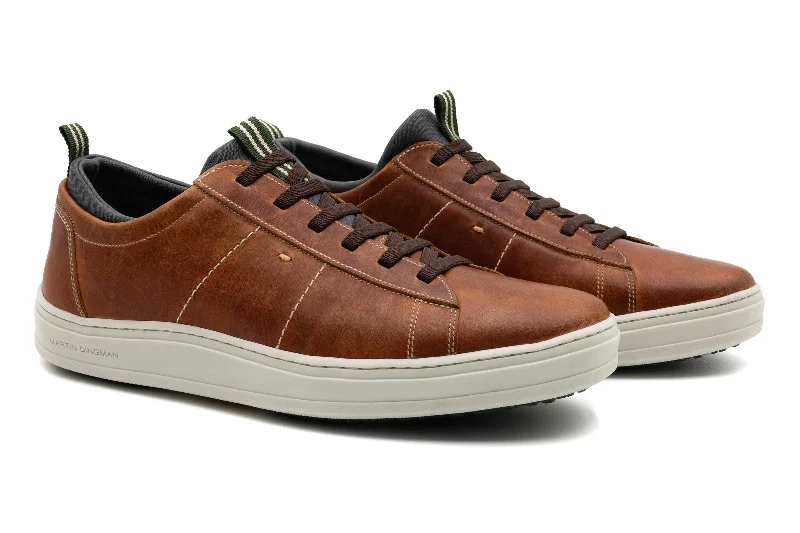 Cameron Saddle Leather Sneaker in Chestnut