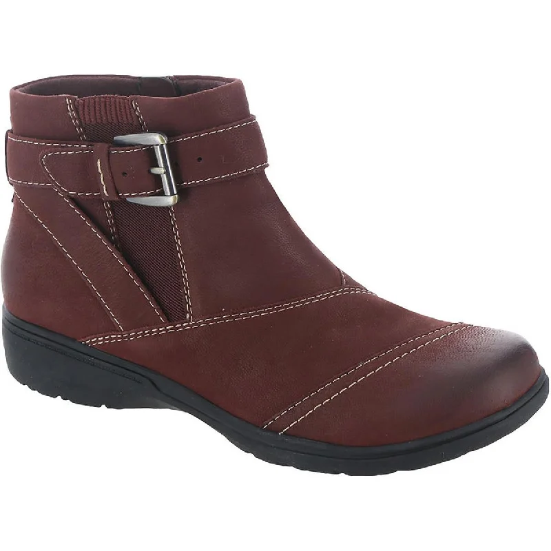 Clarks Womens Carleigh Dalia Solid Buckle Ankle Boots