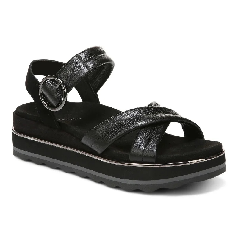 Black Reyna Flatform Sandal by Vionic