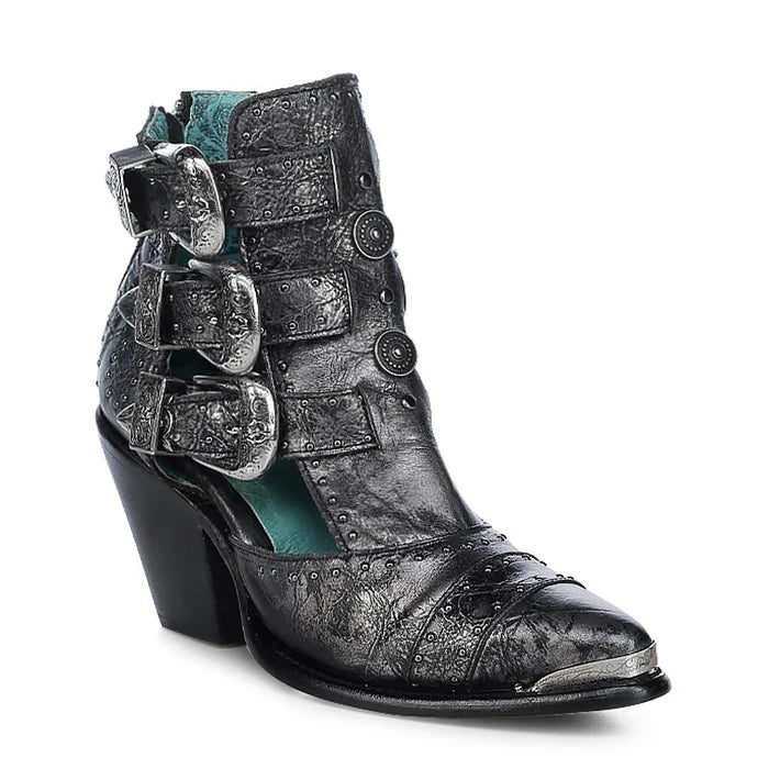 Corral Women`s Silver and Black Buckle Bootie