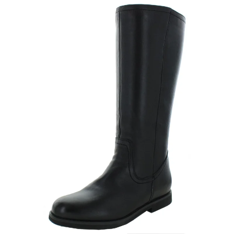 David Tate Womens Leather Round Toe Knee-High Boots