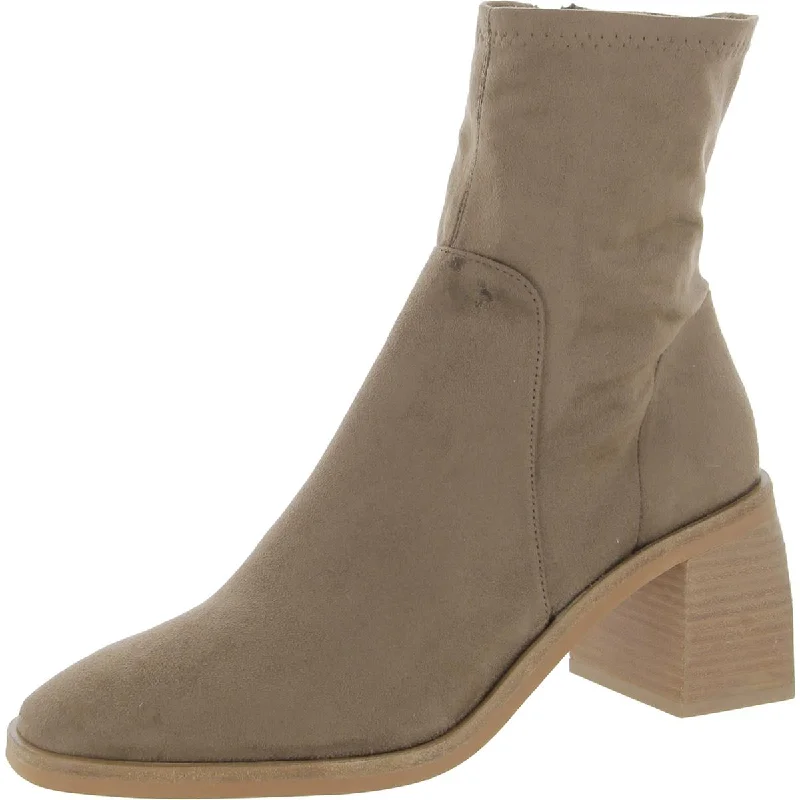 Dolce Vita Womens Faux Suede Zipper Ankle Boots