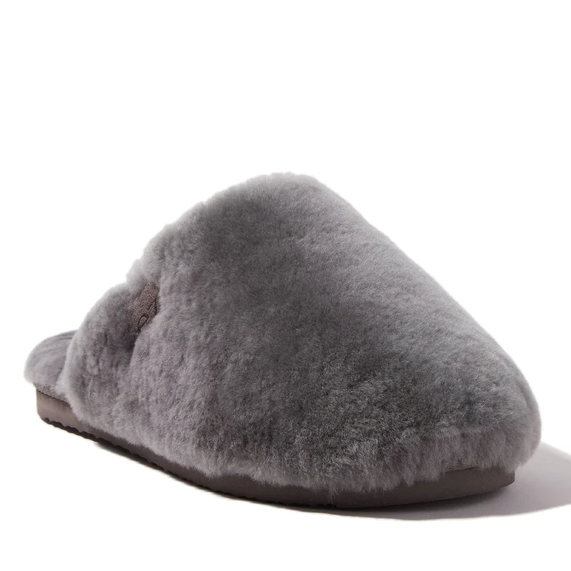 EZ Feet Women's Fluffy Genuine Shearling Scuff Slipper