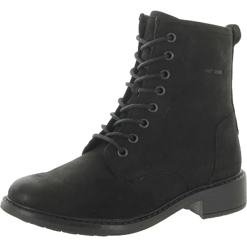 Josef Seibel Womens Leather Wool Blend Lined Combat & Lace-up Boots