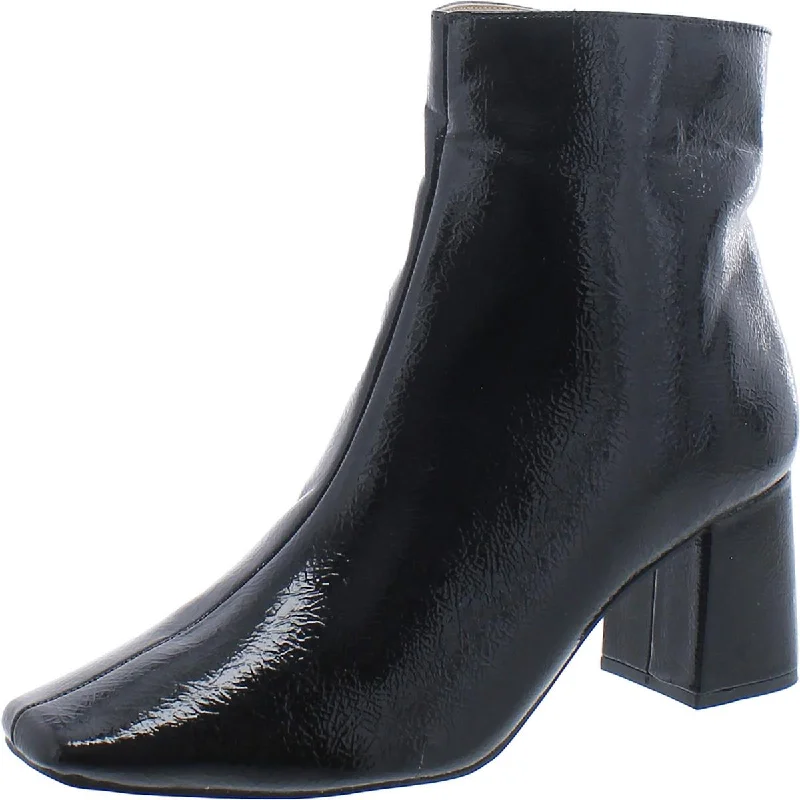 Journee Collection Womens Comfort Insole Patent Ankle Boots