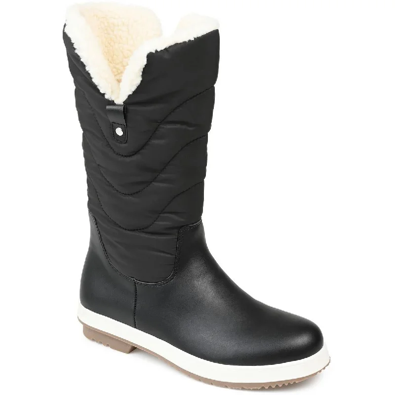 Journee Collection Womens Faux Fur Lined Round Toe Winter & Snow Boots