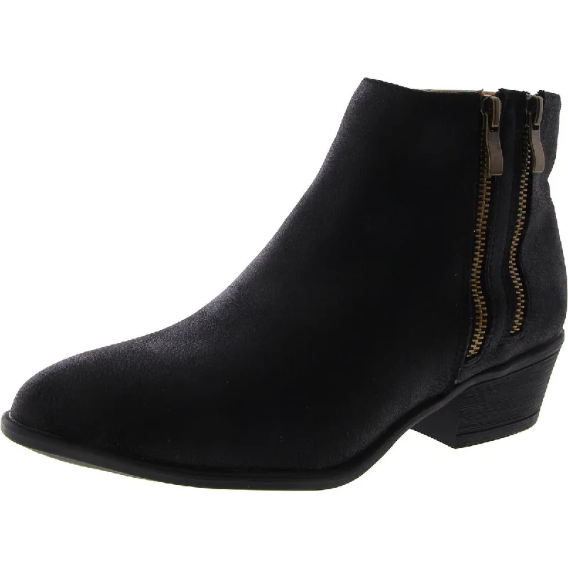 Journee Collection Womens Faux Suede Block Heel Ankle Boots