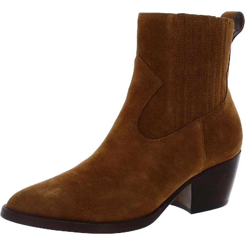 Lauren Ralph Lauren Womens Racquel Suede Pointed Toe Ankle Boots