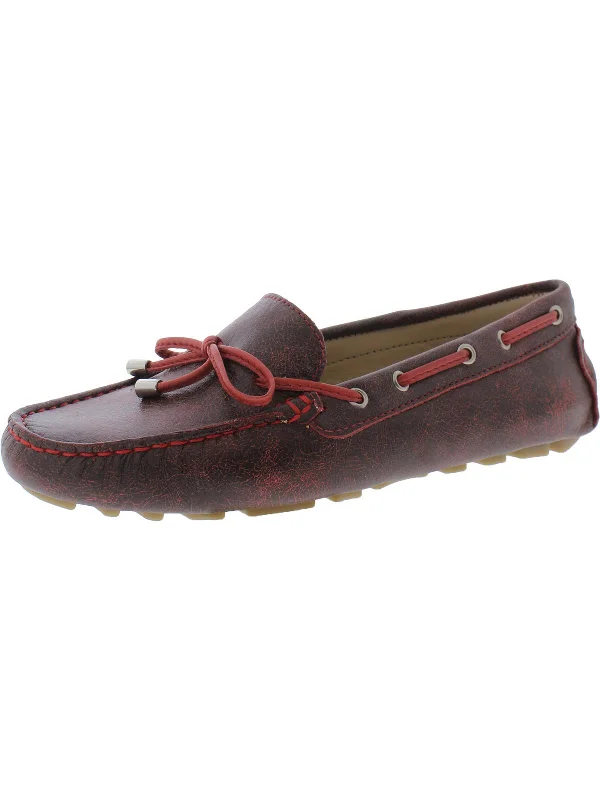 Nantucket Womens Leather Slip On Loafers