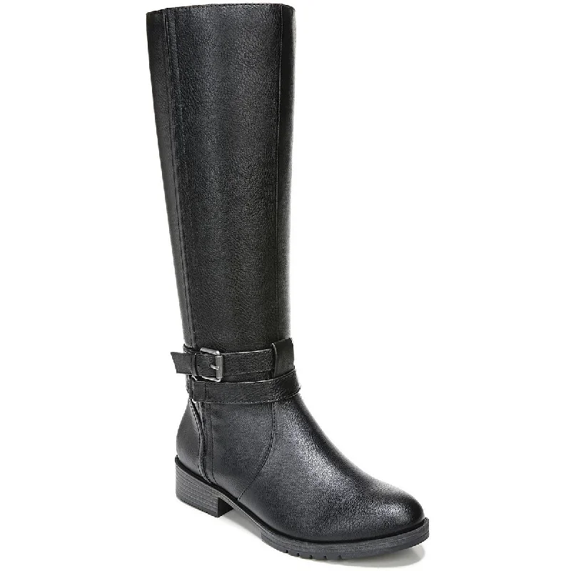 Naturalizer Womens Garrison  Faux Leather Pull On Knee-High Boots