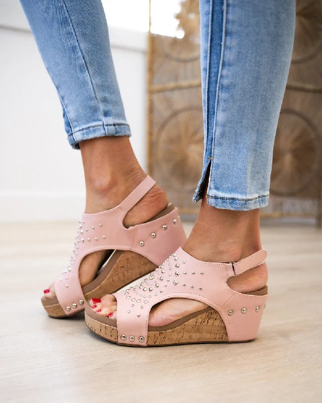 Corkys Docie Doe Wedge Sandals - Blush FINAL SALE