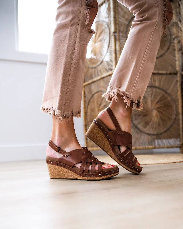 Corkys Dream Weaver Wedge Sandals - Tobacco FINAL SALE