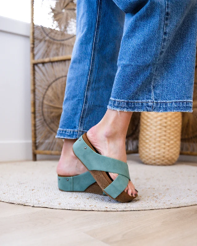 Very G Hero Slip On Sandals - Turquoise FINAL SALE