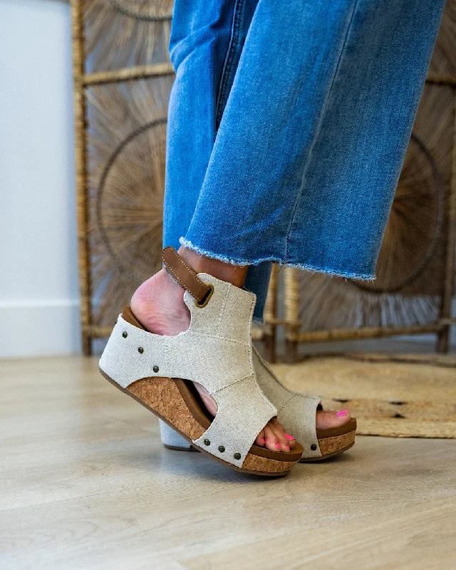 Very G Lala Wedge Sandals - Natural FINAL SALE