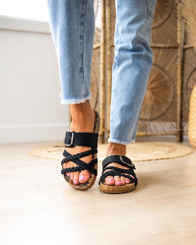 Very G Nora 2 Criss Cross Sandals - Black FINAL SALE