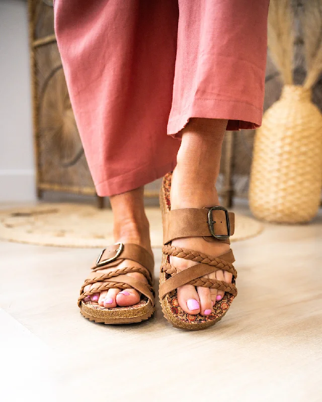 Very G Nora 2 Criss Cross Sandals - Tan FINAL SALE