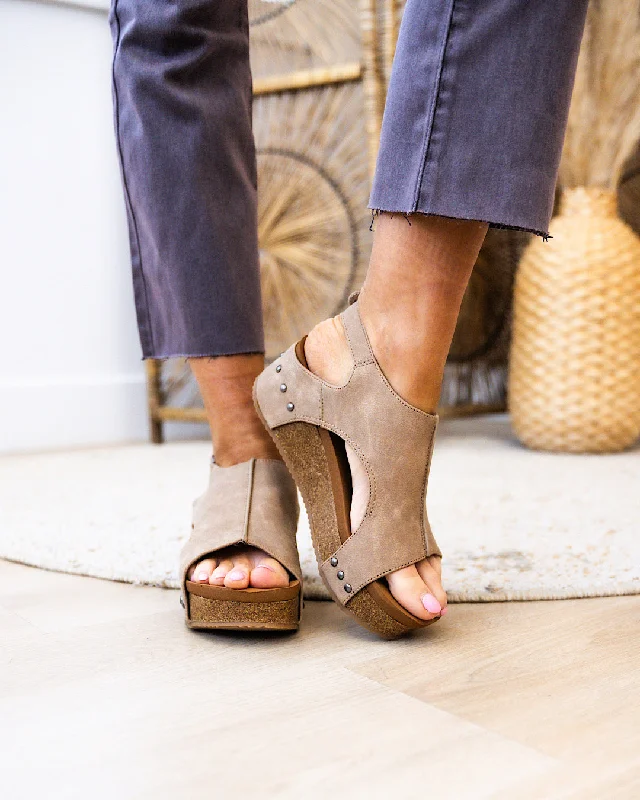 Very G Rein Wedge Sandals - Taupe FINAL SALE