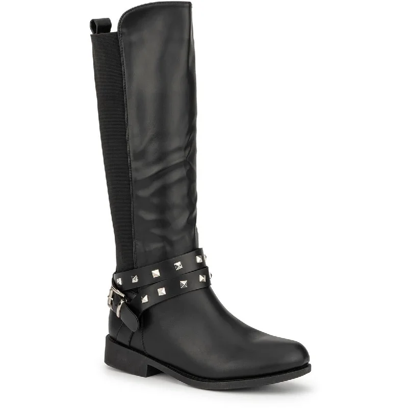 Olivia Miller Womens Faux Leather Tall Knee-High Boots