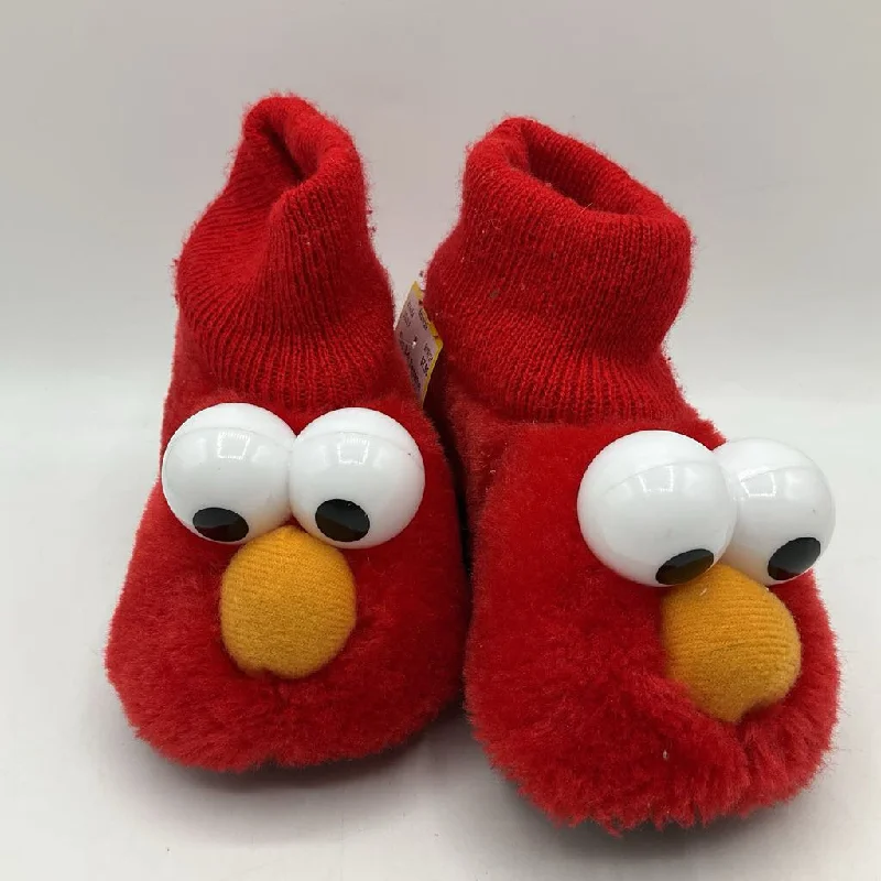 Size 3-4: Sesame Street Red Elmo Slippers