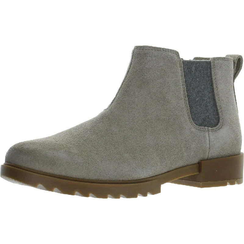 Sorel Womens Emelie III Chelsea Suede Slip On Ankle Boots