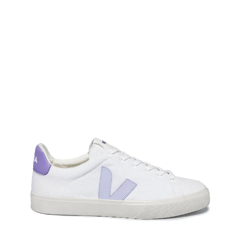 Veja Womens Campo Canvas Trainer White Swan Lavande