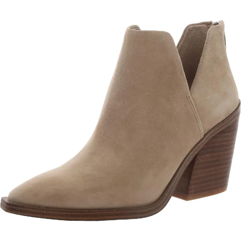 Vince Camuto Womens Gigietta Suede Stacked Heel Booties