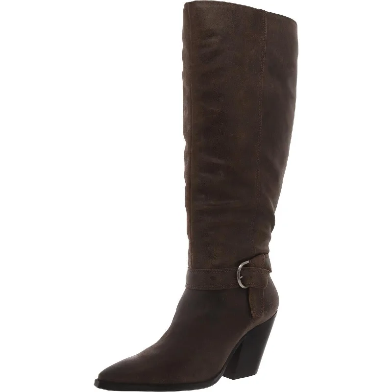 Vince Camuto Womens Grathly Suede Block Heel Knee-High Boots