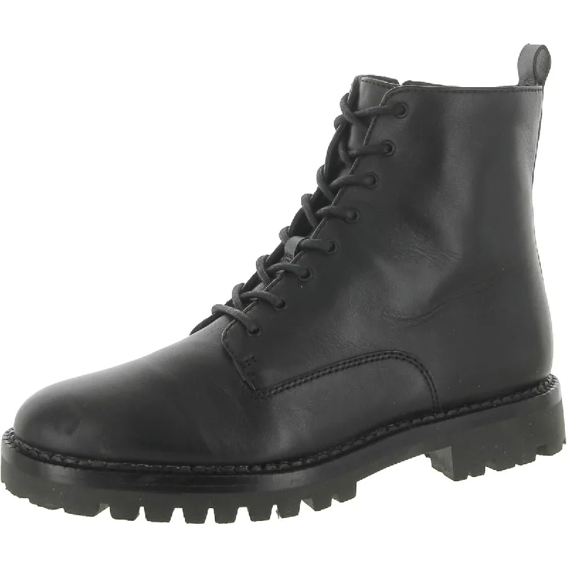 Vince Womens Cabria Zipper Ankle Combat & Lace-up Boots