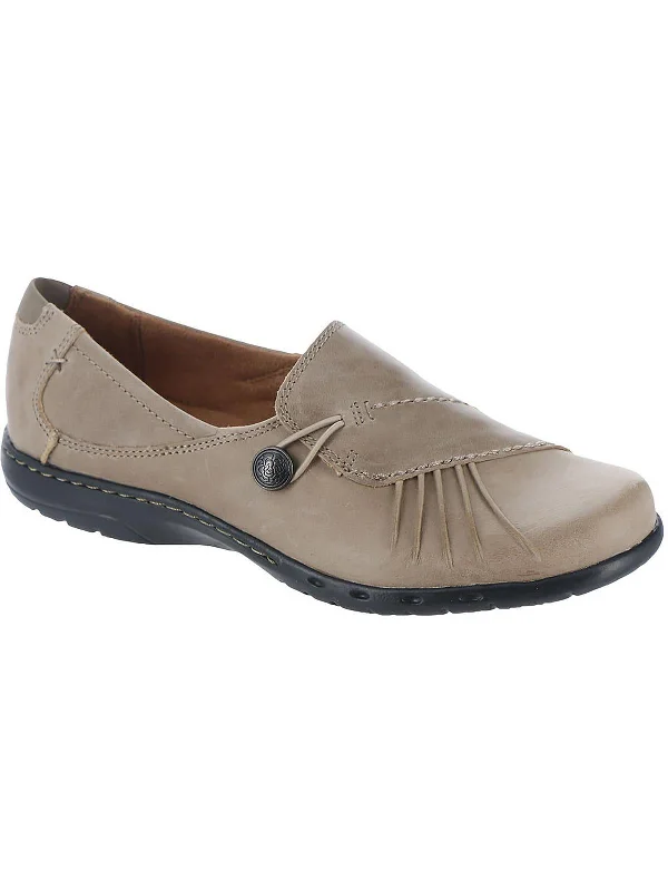 Womens Leather Slip On Loafers