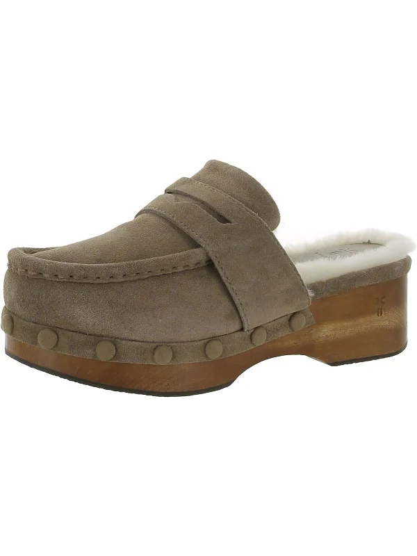 Womens Suede Loafer Slippers