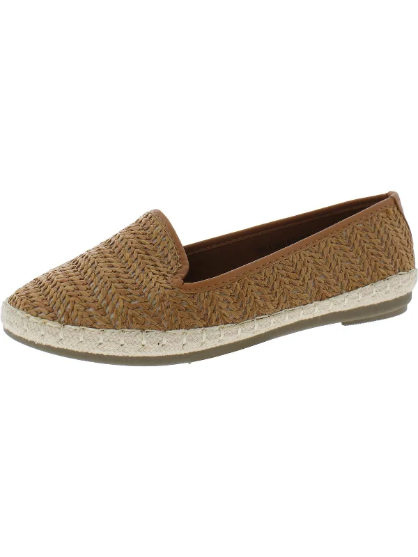 Womens Woven Slip On Loafers