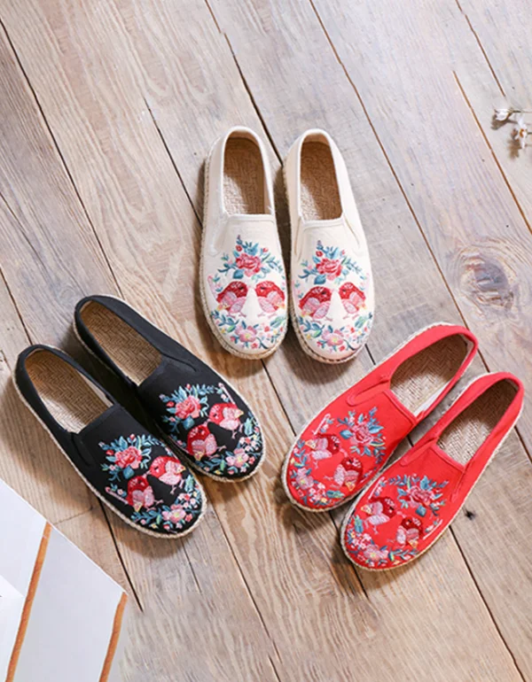 Ethnic Style Embroidery Cotton Shoes